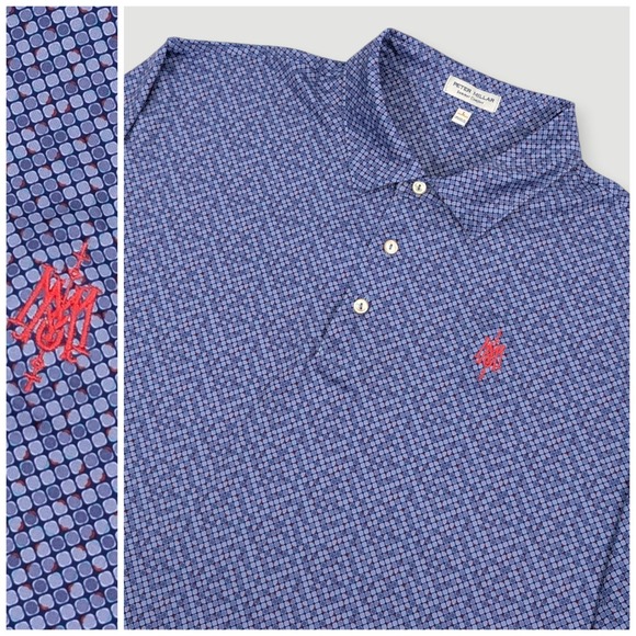 Peter Millar Other - Peter Millar Summer Comfort Sterling Performance Golf Polo Mens Large Blue